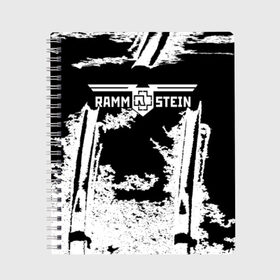 Тетрадь с принтом Rammstein в Петрозаводске, 100% бумага | 48 листов, плотность листов — 60 г/м2, плотность картонной обложки — 250 г/м2. Листы скреплены сбоку удобной пружинной спиралью. Уголки страниц и обложки скругленные. Цвет линий — светло-серый
 | du hast | heavy | herzeleid | metal | mutter | rammstein | reise | rosenrot | sehnsucht | till lindemann | группа | метал | рамштайн | рок | тилль линдеманн | хард