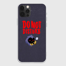 Чехол для iPhone 12 Pro с принтом Do not disturb в Петрозаводске, силикон | область печати: задняя сторона чехла, без боковых панелей | Тематика изображения на принте: disturbed | альтернативный | встревоженные | группа | джон мойер | дистербд | дистербед | дэвид дрейман | дэн дониган | майк венгрен | метал | нюметал | рок | хеви | хевиметал