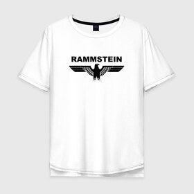 Мужская футболка хлопок Oversize с принтом Rammstein в Петрозаводске, 100% хлопок | свободный крой, круглый ворот, “спинка” длиннее передней части | metallica | music | rammstein | rock | металл | металлика | музыка | раммштайн | рок | рок группа