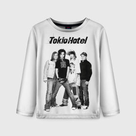 Детский лонгслив 3D с принтом Tokio Hotel в Петрозаводске, 100% полиэстер | длинные рукава, круглый вырез горловины, полуприлегающий силуэт
 | alternative rock | band | bill kaulitz | boys | german | hotel | music | pop rock | powerpop | synthpop | tokyo | tom ka | альтернативный рок | билл каулитц | георг листинг | группа | густав шефер | мальчики | музыка | немецкая | отель | пауэр поп