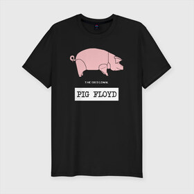 Мужская футболка премиум с принтом Pig Floyd в Петрозаводске, 92% хлопок, 8% лайкра | приталенный силуэт, круглый вырез ворота, длина до линии бедра, короткий рукав | Тематика изображения на принте: pink floyd | pinkfloyd | арт | артрок | группа | дэвид гилмор | пинк флойд | пинкфлойд | прогрессивный | психоделический | рок | сид барретт | симфонический | спэйс | эйсид | экспериментальный