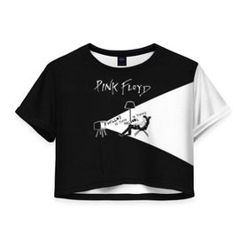 Женская футболка Cropp-top с принтом Pink Floyd - Comfortably Numb в Петрозаводске, 100% полиэстер | круглая горловина, длина футболки до линии талии, рукава с отворотами | pink floyd | pinkfloyd | арт | артрок | группа | дэвид гилмор | пинк флойд | пинкфлойд | прогрессивный | психоделический | рок | сид барретт | симфонический | спэйс | эйсид | экспериментальный