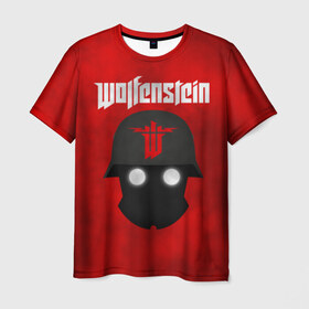 Мужская футболка 3D с принтом Wolfenstein в Петрозаводске, 100% полиэфир | прямой крой, круглый вырез горловины, длина до линии бедер | Тематика изображения на принте: cyberpilot | new colossus | new order | old blood | wolfenstein | youngblood | игры