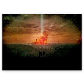 Поздравительная открытка с принтом Чернобыль 9 в Петрозаводске, 100% бумага | плотность бумаги 280 г/м2, матовая, на обратной стороне линовка и место для марки
 | chernobyl | nuclear | pripyat | припять | сериал | чернобыль