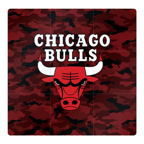 Магнитный плакат 3Х3 с принтом Chicago Bulls в Петрозаводске, Полимерный материал с магнитным слоем | 9 деталей размером 9*9 см | Тематика изображения на принте: 