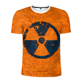Мужская футболка 3D спортивная с принтом Радиация в Петрозаводске, 100% полиэстер с улучшенными характеристиками | приталенный силуэт, круглая горловина, широкие плечи, сужается к линии бедра | radiation | кислота | прикол | прикольная картинка | радиация