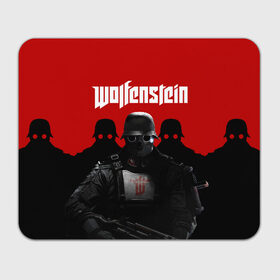 Коврик для мышки прямоугольный с принтом Wolfenstein в Петрозаводске, натуральный каучук | размер 230 х 185 мм; запечатка лицевой стороны | cyberpilot | new colossus | new order | old blood | wolfenstein | youngblood | игры