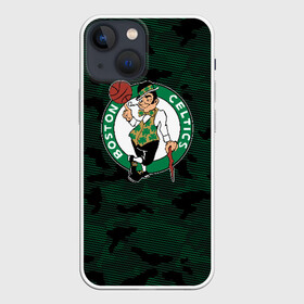 Чехол для iPhone 13 mini с принтом Boston Celtics в Петрозаводске,  |  | Тематика изображения на принте: boston | boston celtics | celtics | nba | баскетбол | бостон | бостон селтикс | нба | селтикс