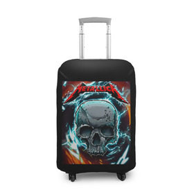 Чехол для чемодана 3D с принтом Metallica в Петрозаводске, 86% полиэфир, 14% спандекс | двустороннее нанесение принта, прорези для ручек и колес | metallica | rock | арт | гитара | кости | металл | металлика | музыка | рок | череп