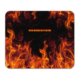 Коврик для мышки прямоугольный с принтом RAMMSTEIN (НА СПИНЕ) в Петрозаводске, натуральный каучук | размер 230 х 185 мм; запечатка лицевой стороны | fire | flame | music | rammstein | rock | группа | музыка | музыканты | огонь | пламя | рамштайн | рок