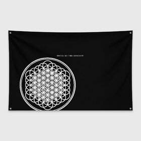 Флаг-баннер с принтом Bring Me the Horizon в Петрозаводске, 100% полиэстер | размер 67 х 109 см, плотность ткани — 95 г/м2; по краям флага есть четыре люверса для крепления | bmth | bring me the horizon | альтернативный | бмт | бмтх | бмтш | брин | бринг | горизонт | достань для меня | дэткор | зе | метал | ми | рок | хоризон | электроник