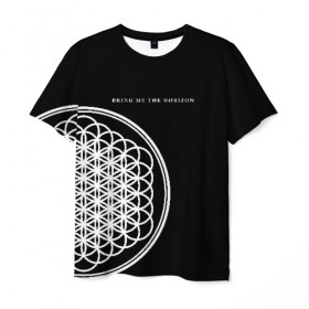 Мужская футболка 3D с принтом Bring Me the Horizon в Петрозаводске, 100% полиэфир | прямой крой, круглый вырез горловины, длина до линии бедер | bmth | bring me the horizon | альтернативный | бмт | бмтх | бмтш | брин | бринг | горизонт | достань для меня | дэткор | зе | метал | ми | рок | хоризон | электроник