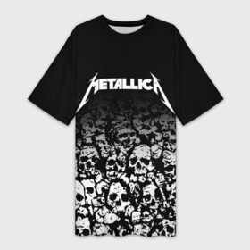 Платье-футболка 3D с принтом METALLICA (НА СПИНЕ) в Петрозаводске,  |  | matters metallica | music | nothing else | rock | trash metal | группа | музыка | музыканты | рок | трэш металл