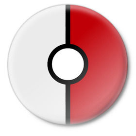 Значок с принтом Pokeball (Pokemon) в Петрозаводске,  металл | круглая форма, металлическая застежка в виде булавки | Тематика изображения на принте: anime | pokeball | pokemon | аниме. | белый | красный | покебол | покемон | чёрный
