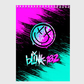 Скетчбук с принтом Blink-182 (1) в Петрозаводске, 100% бумага
 | 48 листов, плотность листов — 100 г/м2, плотность картонной обложки — 250 г/м2. Листы скреплены сверху удобной пружинной спиралью | Тематика изображения на принте: art | blink | music | pop | rock | арт | блинк | музыка | поп музыка | рок