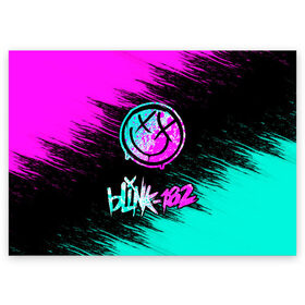 Поздравительная открытка с принтом Blink-182 (1) в Петрозаводске, 100% бумага | плотность бумаги 280 г/м2, матовая, на обратной стороне линовка и место для марки
 | Тематика изображения на принте: art | blink | music | pop | rock | арт | блинк | музыка | поп музыка | рок