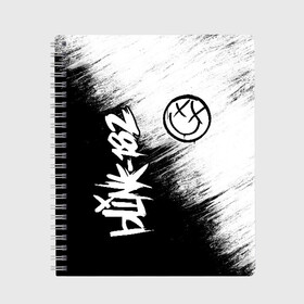 Тетрадь с принтом Blink-182 (2) в Петрозаводске, 100% бумага | 48 листов, плотность листов — 60 г/м2, плотность картонной обложки — 250 г/м2. Листы скреплены сбоку удобной пружинной спиралью. Уголки страниц и обложки скругленные. Цвет линий — светло-серый
 | art | blink | music | pop | rock | арт | блинк | музыка | поп музыка | рок
