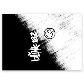 Поздравительная открытка с принтом Blink-182 (2) в Петрозаводске, 100% бумага | плотность бумаги 280 г/м2, матовая, на обратной стороне линовка и место для марки
 | Тематика изображения на принте: art | blink | music | pop | rock | арт | блинк | музыка | поп музыка | рок