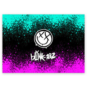 Поздравительная открытка с принтом Blink-182 (3) в Петрозаводске, 100% бумага | плотность бумаги 280 г/м2, матовая, на обратной стороне линовка и место для марки
 | Тематика изображения на принте: art | blink | music | pop | rock | арт | блинк | музыка | поп музыка | рок