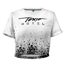 Женская футболка Cropp-top с принтом Tokio Hotel (5) в Петрозаводске, 100% полиэстер | круглая горловина, длина футболки до линии талии, рукава с отворотами | 