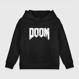 Детское худи Oversize хлопок с принтом DOOM в Петрозаводске, френч-терри — 70% хлопок, 30% полиэстер. Мягкий теплый начес внутри —100% хлопок | боковые карманы, эластичные манжеты и нижняя кромка, капюшон на магнитной кнопке | bethesda | dead | death | doom | doom eternal | game | games | metal | monster | ps4 | space | steam | xbox | дум | игра | космос | метал | меч | экшн