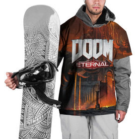Накидка на куртку 3D с принтом DOOM Eternal в Петрозаводске, 100% полиэстер |  | bethesda | dead | death | doom | doom eternal | game | games | metal | monster | ps4 | space | steam | xbox | дум | игра | космос | метал | меч | экшн