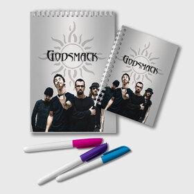 Блокнот с принтом Godsmack в Петрозаводске, 100% бумага | 48 листов, плотность листов — 60 г/м2, плотность картонной обложки — 250 г/м2. Листы скреплены удобной пружинной спиралью. Цвет линий — светло-серый
 | alternative | american rock | crimson | grunge | hardrock | heavy | heavy metal | i stand alone | nu metal | post grunge | rock | sully erna | альтернатива | грандж | рок | хард рок | хэви