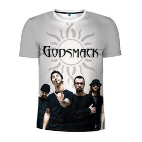 Мужская футболка 3D спортивная с принтом Godsmack в Петрозаводске, 100% полиэстер с улучшенными характеристиками | приталенный силуэт, круглая горловина, широкие плечи, сужается к линии бедра | Тематика изображения на принте: alternative | american rock | crimson | grunge | hardrock | heavy | heavy metal | i stand alone | nu metal | post grunge | rock | sully erna | альтернатива | грандж | рок | хард рок | хэви