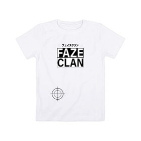 Детская футболка хлопок с принтом cs:go - Faze Clan (Shooter) в Петрозаводске, 100% хлопок | круглый вырез горловины, полуприлегающий силуэт, длина до линии бедер | csgo | faze clan | shooter | ксго | стрелок | фейз | шутер