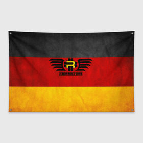 Флаг-баннер с принтом Rammstein в Петрозаводске, 100% полиэстер | размер 67 х 109 см, плотность ткани — 95 г/м2; по краям флага есть четыре люверса для крепления | rammstein | till lindemann | берлин | германия | металл | музыка | рамштайн | тилль линдеманн