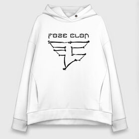 Женское худи Oversize хлопок с принтом cs:go - Faze Clan (Skull) в Петрозаводске, френч-терри — 70% хлопок, 30% полиэстер. Мягкий теплый начес внутри —100% хлопок | боковые карманы, эластичные манжеты и нижняя кромка, капюшон на магнитной кнопке | 0x000000123 | csgo | faze clan | skull | ксго | фейз | череп