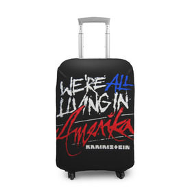 Чехол для чемодана 3D с принтом Rammstein в Петрозаводске, 86% полиэфир, 14% спандекс | двустороннее нанесение принта, прорези для ручек и колес | rammstein | till lindemann | usa | америка | берлин | германия | металл | музыка | рамштайн | тилль линдеманн