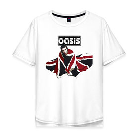 Мужская футболка хлопок Oversize с принтом Oasis в Петрозаводске, 100% хлопок | свободный крой, круглый ворот, “спинка” длиннее передней части | 