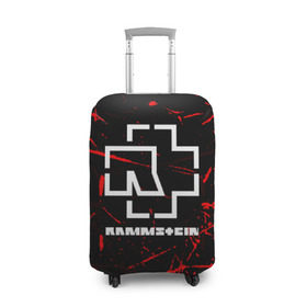 Чехол для чемодана 3D с принтом RAMMSTEIN в Петрозаводске, 86% полиэфир, 14% спандекс | двустороннее нанесение принта, прорези для ручек и колес | music | rammstein | rock | группа | музыка | музыканты | рамштайн | рок