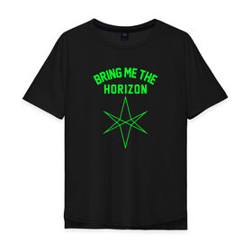 Мужская футболка хлопок Oversize с принтом Bring Me the Horizon в Петрозаводске, 100% хлопок | свободный крой, круглый ворот, “спинка” длиннее передней части | bmth | bring me the horizon | альтернативный | бмт | бмтх | бмтш | брин | бринг | горизонт | достань для меня | дэткор | зе | метал | ми | рок | хоризон | электроник