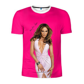 Мужская футболка 3D спортивная с принтом Jennifer Lopez в Петрозаводске, 100% полиэстер с улучшенными характеристиками | приталенный силуэт, круглая горловина, широкие плечи, сужается к линии бедра | Тематика изображения на принте: 