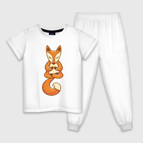 Детская пижама хлопок с принтом Лисенок занимается йогой в Петрозаводске, 100% хлопок |  брюки и футболка прямого кроя, без карманов, на брюках мягкая резинка на поясе и по низу штанин
 | fox | гимнастика | йога | лис | лиса | лисенок | рыжая | упражнения