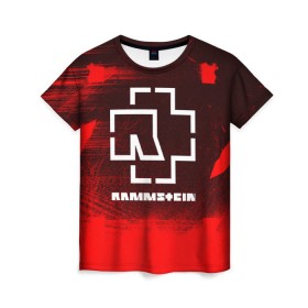 Женская футболка 3D с принтом RAMMSTEIN в Петрозаводске, 100% полиэфир ( синтетическое хлопкоподобное полотно) | прямой крой, круглый вырез горловины, длина до линии бедер | music | rammstein | rock | группа | музыка | музыканты | рамштайн | рок
