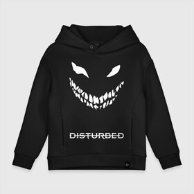 Детское худи Oversize хлопок с принтом DISTURBED FACE в Петрозаводске, френч-терри — 70% хлопок, 30% полиэстер. Мягкий теплый начес внутри —100% хлопок | боковые карманы, эластичные манжеты и нижняя кромка, капюшон на магнитной кнопке | disturbed | music | rock | группа | музыка | музыканты | рок