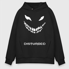 Мужское худи Oversize хлопок с принтом DISTURBED FACE в Петрозаводске, френч-терри — 70% хлопок, 30% полиэстер. Мягкий теплый начес внутри —100% хлопок | боковые карманы, эластичные манжеты и нижняя кромка, капюшон на магнитной кнопке | Тематика изображения на принте: disturbed | music | rock | группа | музыка | музыканты | рок