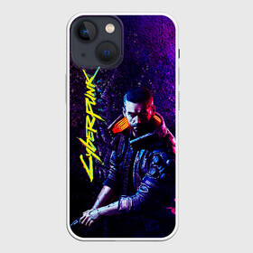 Чехол для iPhone 13 mini с принтом Cyberpunk 2077 в Петрозаводске,  |  | cyberpunk | future | implant | neon | noir | punk | retrowave | robots | techno | witcher | будущее | градиент | игры | киберпанк | мужские | неон | нуар | премьера | текстура | техно