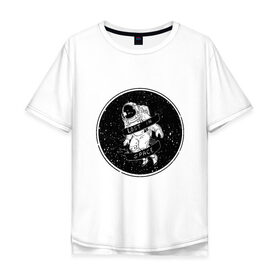 Мужская футболка хлопок Oversize с принтом Lost in Space в Петрозаводске, 100% хлопок | свободный крой, круглый ворот, “спинка” длиннее передней части | 