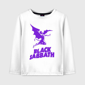 Детский лонгслив хлопок с принтом black sabbath в Петрозаводске, 100% хлопок | круглый вырез горловины, полуприлегающий силуэт, длина до линии бедер | black sabbath | black sabbath альбомы | black sabbath песня | black sabbaths | black sabbaths paranoid | rock | блэк саббат | блэк саббат слушать | рок