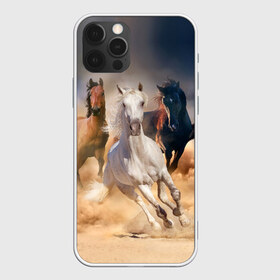 Чехол для iPhone 12 Pro Max с принтом Табун в Петрозаводске, Силикон |  | animal | beautiful | black | brown | desert | gloss | herd | horse | mane | mustang | muzzle | nature | sand | white | wild | белый | грива | дикий | животное | конь | коричневый | красивый | лоск | лошадь | мустанг | песок | природа | пусты