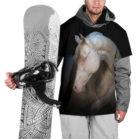 Накидка на куртку 3D с принтом Белая лошадь в Петрозаводске, 100% полиэстер |  | animal | black | breed | horse | muscle | muzzle | strength | unusual | white | белый | животное | конь | лошадь | мышцы | необычный | порода | сила | скакун
