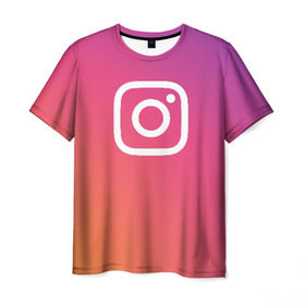 Мужская футболка 3D с принтом Instagram в Петрозаводске, 100% полиэфир | прямой крой, круглый вырез горловины, длина до линии бедер | instagram | photo | инстаблогер | инстаграм | интернет | сеть | социальная | фото