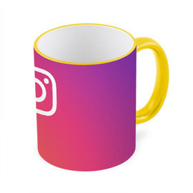 Кружка с принтом Instagram в Петрозаводске, керамика | ёмкость 330 мл | instagram | photo | инстаблогер | инстаграм | интернет | сеть | социальная | фото