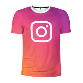 Мужская футболка 3D спортивная с принтом Instagram в Петрозаводске, 100% полиэстер с улучшенными характеристиками | приталенный силуэт, круглая горловина, широкие плечи, сужается к линии бедра | instagram | photo | инстаблогер | инстаграм | интернет | сеть | социальная | фото