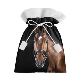 Подарочный 3D мешок с принтом Гнедая лошадь в Петрозаводске, 100% полиэстер | Размер: 29*39 см | Тематика изображения на принте: animal | beautiful | black | brown | eyes | gloss | harness | horse | look | muzzle | взгляд | глаза | гнедая | животное | конь | коричневый | красивый | лоск | лошадь | сбруя | скакун | черный
