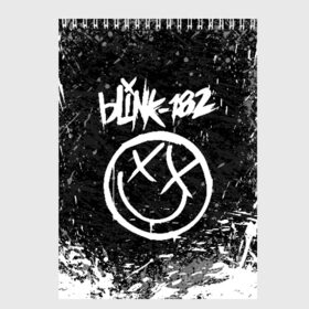 Скетчбук с принтом BLINK-182 в Петрозаводске, 100% бумага
 | 48 листов, плотность листов — 100 г/м2, плотность картонной обложки — 250 г/м2. Листы скреплены сверху удобной пружинной спиралью | blink | music | rock | блинк | группа | музыка | музыканты | рок